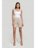 Pantalon corto beige