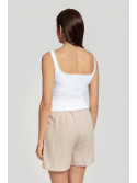 Pantalon corto beige