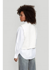 chaleco blanco bordado
