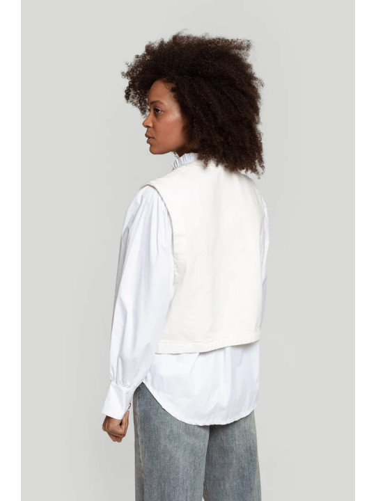 chaleco blanco bordado