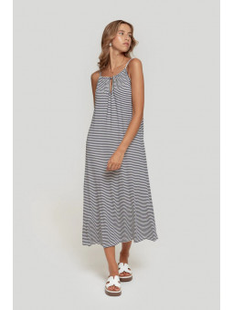 Vestido midi a rayas