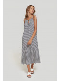 Vestido midi a rayas