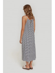 Vestido midi a rayas