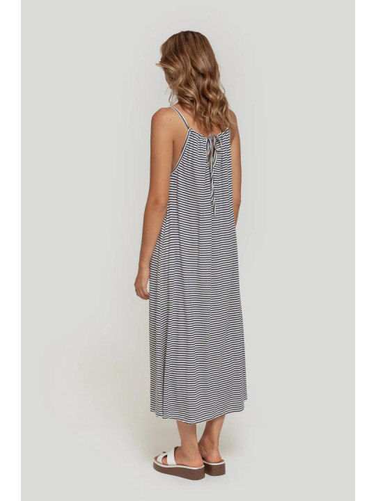Vestido midi a rayas