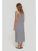 Vestido midi a rayas