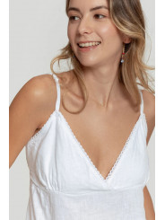 Top blanco de tirantes
