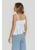 Top blanco de tirantes