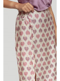 Falda midi estampado hojas