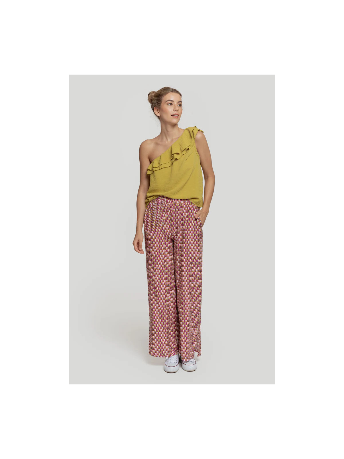 Pantalon fluido estampado