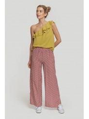 Pantalon fluido estampado
