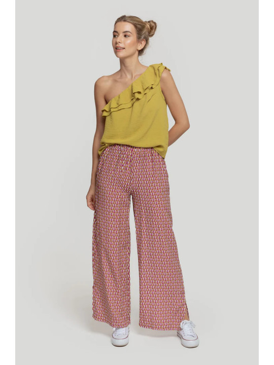 Pantalon fluido estampado