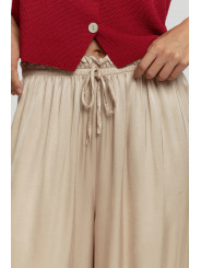 Pantalon palazzo beige