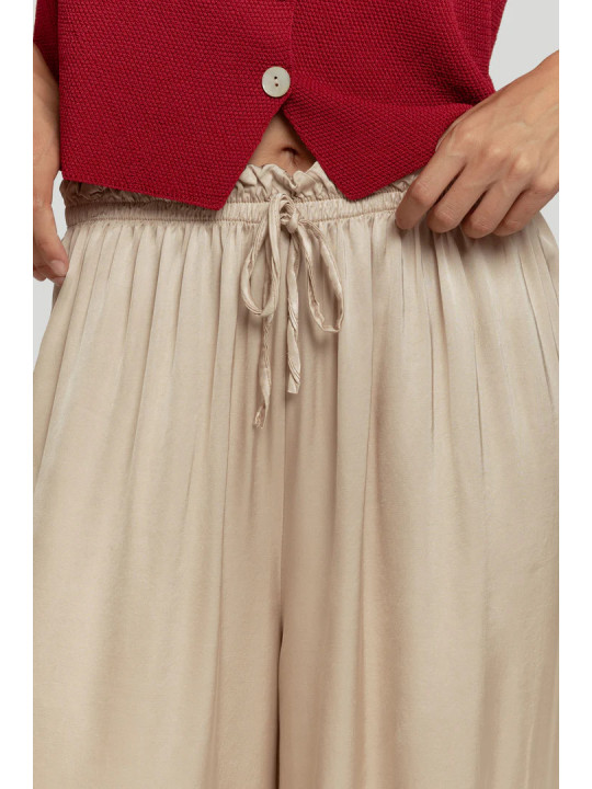 Pantalon palazzo beige