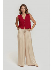 Pantalon palazzo beige