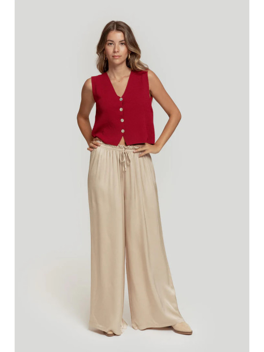 Pantalon palazzo beige