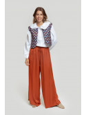 pantalón palazzo teja
