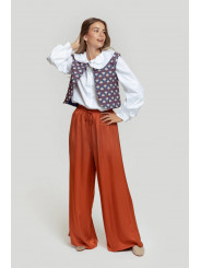 pantalón palazzo teja
