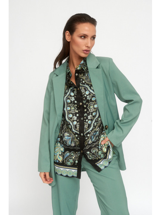 blazer fluida verde