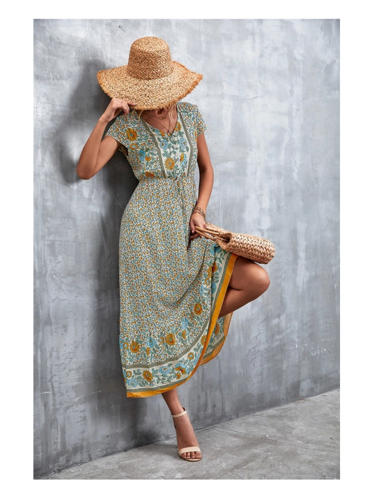 Vestido midi estampado
