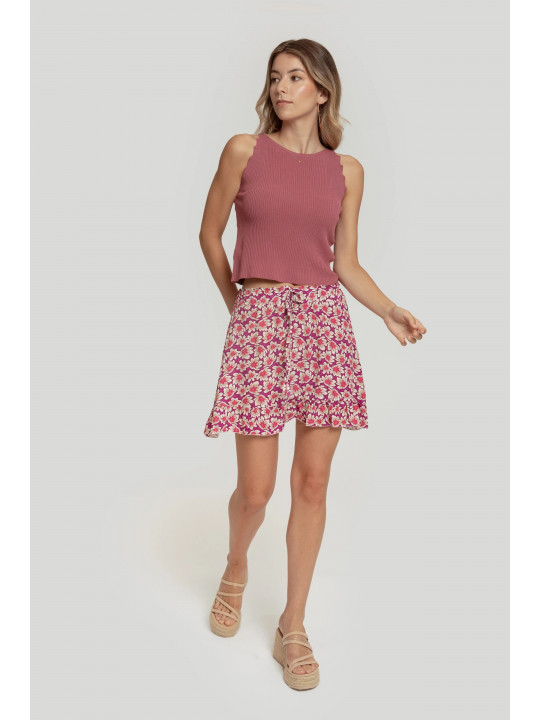 falda corta estampada