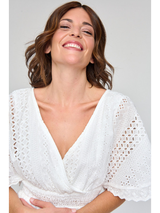 Vestido blanco corto