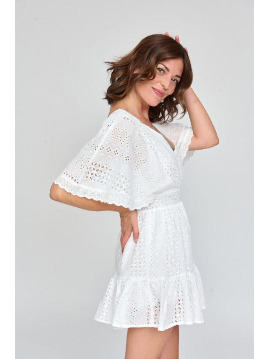Vestido blanco corto