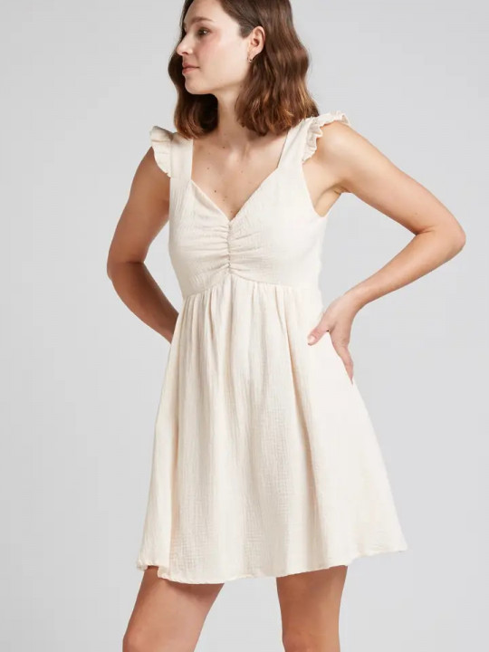 vestido corto algodón