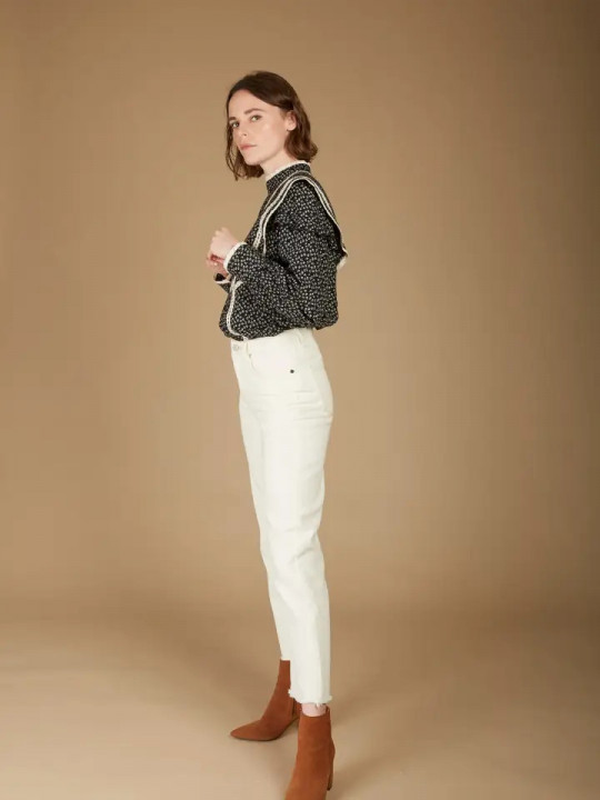 Jeans rectos beige
