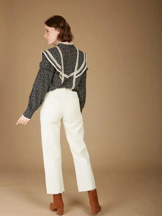 Jeans rectos beige
