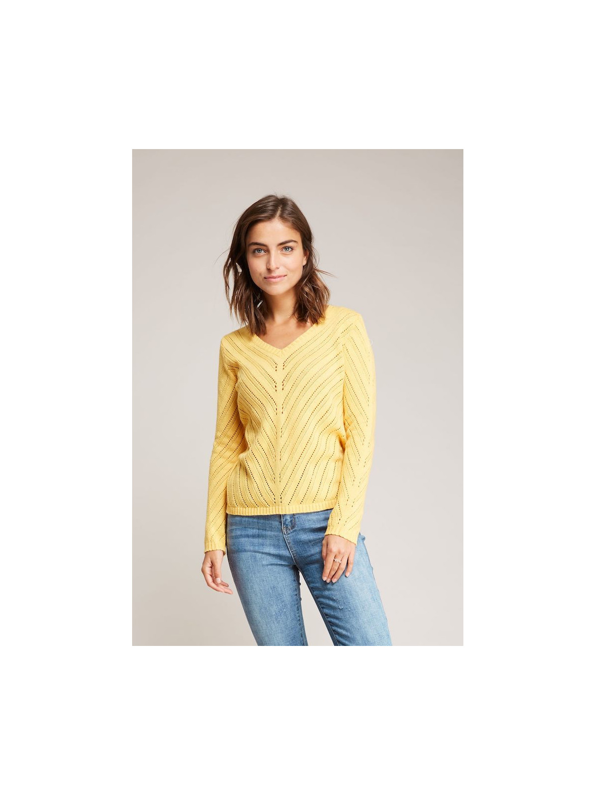 Jersey calado amarillo
