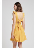 Vestido corto de gasa de algodón