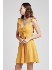 Vestido corto de gasa de algodón