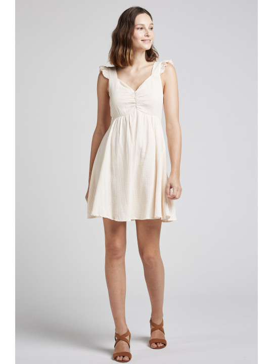 vestido corto algodón