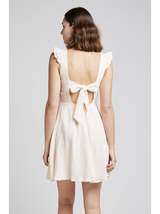 vestido corto algodón