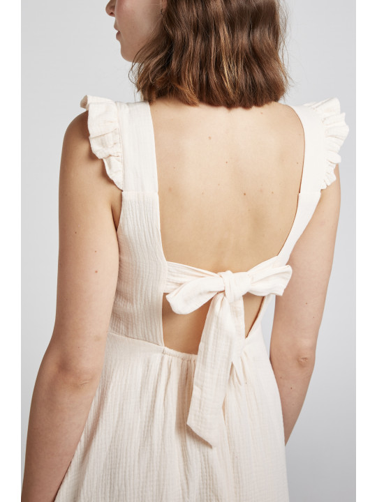 vestido corto algodón