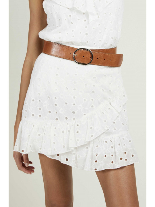 Falda corta blanca