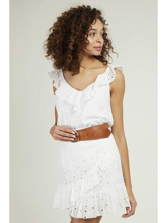 Falda corta blanca