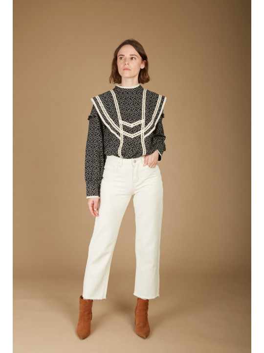 Jeans rectos beige