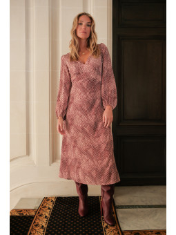 Vestido largo geometrico