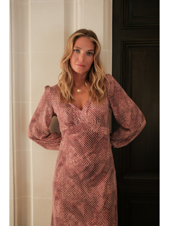 Vestido largo geometrico