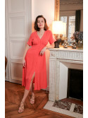 Vestido midi rojo