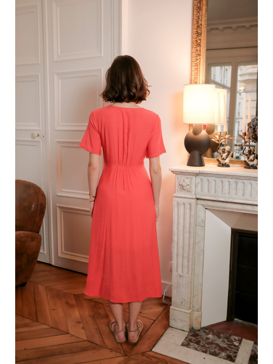 Vestido midi rojo