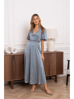 Vestido largo estampado