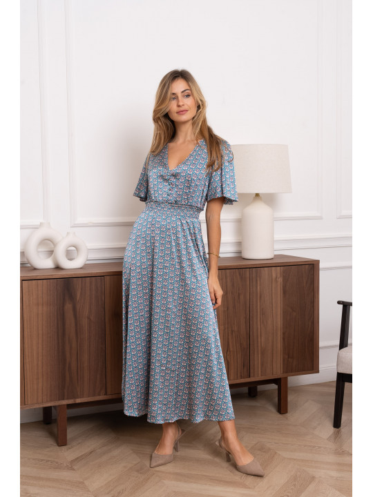 Vestido largo estampado