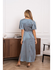 Vestido largo estampado