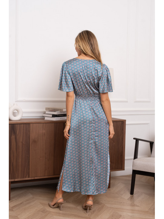 Vestido largo estampado