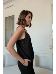 Top de tirantes negro