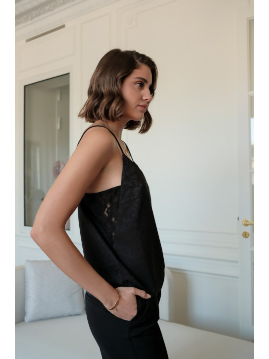 Top de tirantes negro