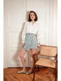 Blusa de gasa blanca