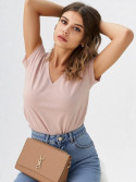 Camiseta básica con cuello pico